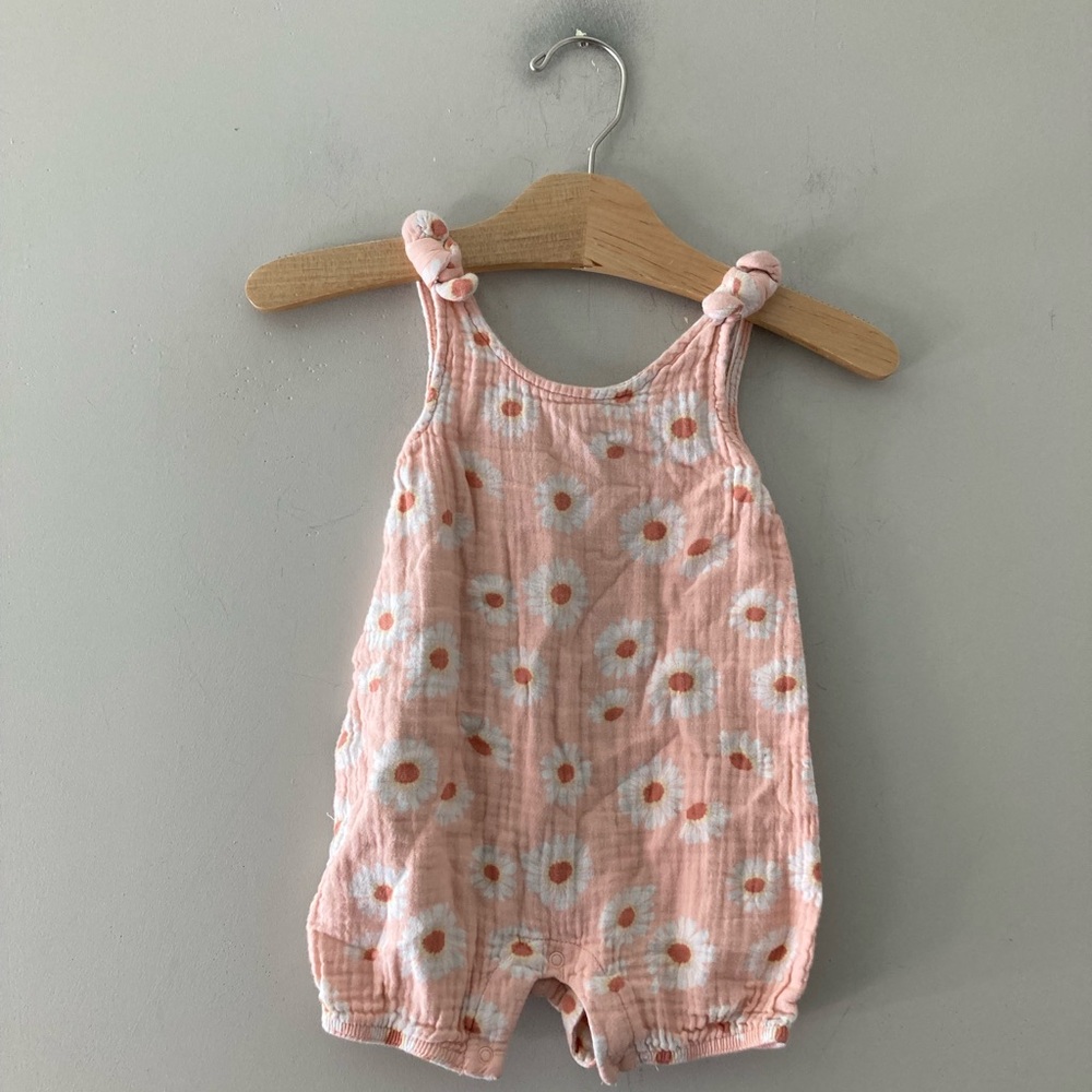 $12 ADD ON modern moments romper floral 12M Bamboo Zara Alice + Ames muslin